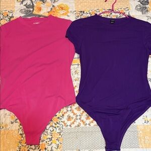 Pink and Purple Short-Sleeve Bodysuits - Pack of 2